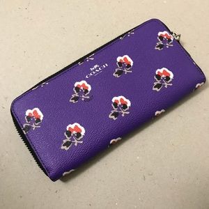 Purple floral Coach wallet